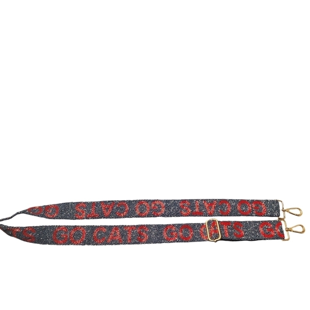 Gameday Graduate Go Cats Beaded Strap (Strap only) Blue and Red